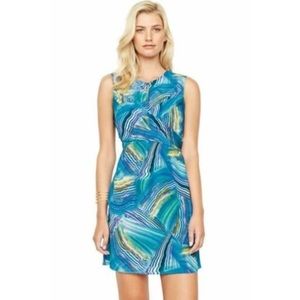 GOTTEX Blue 100% Silk Dress Swimsuit Coverup, size S